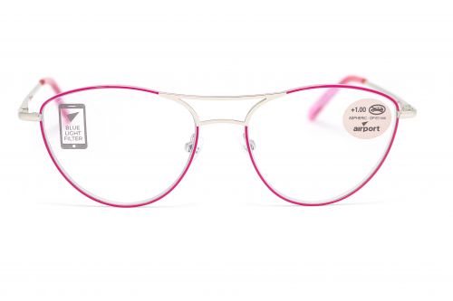 Airport Ready Reader-1865 2122 Fuchsia/Silver with Blue Light Filter