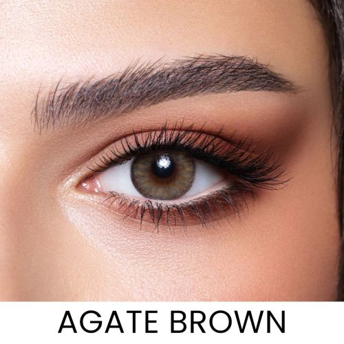 Diamond Agate Brown Colored Contact Lens - Monthly
