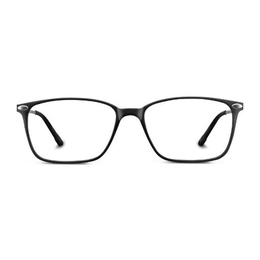 Bao Blue Light Rectangle Eyeglasses Black