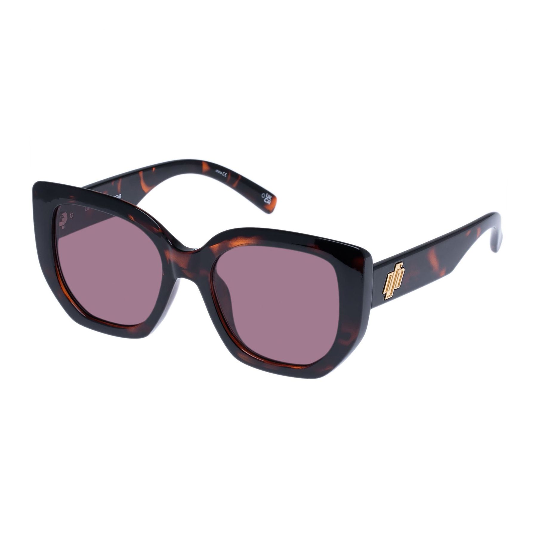 EUPHORIA Square Sunglasses SUPER DARK TORT - size 52