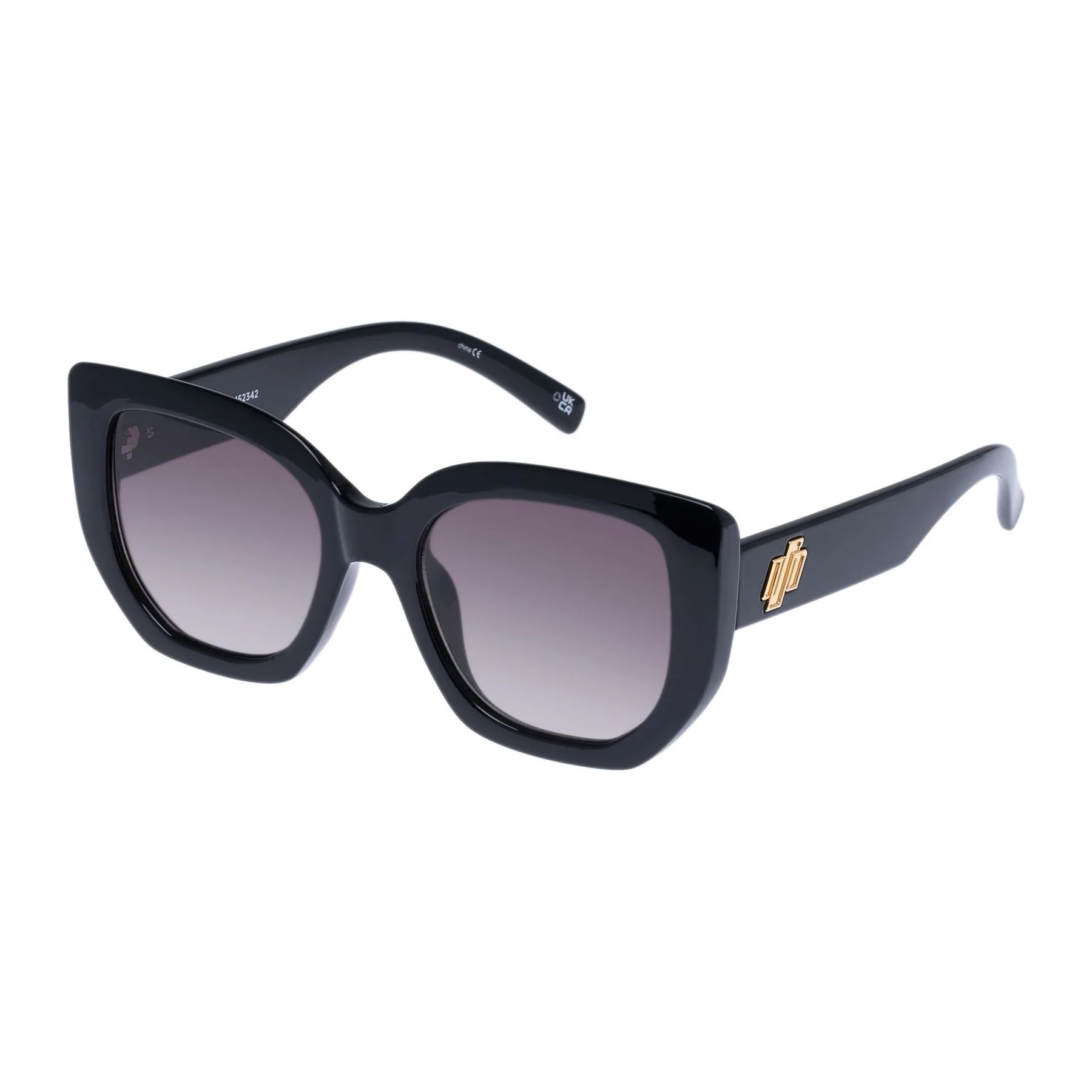 EUPHORIA Square Sunglasses BLACK - size 52